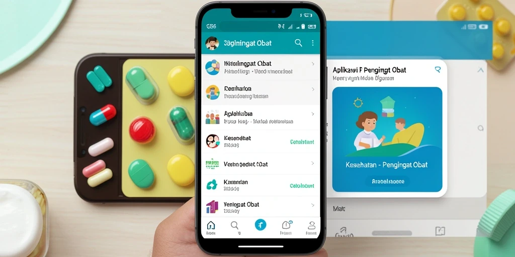 Tampilan antarmuka aplikasi Pengingat Obat 333666 yang sederhana dan efektif.