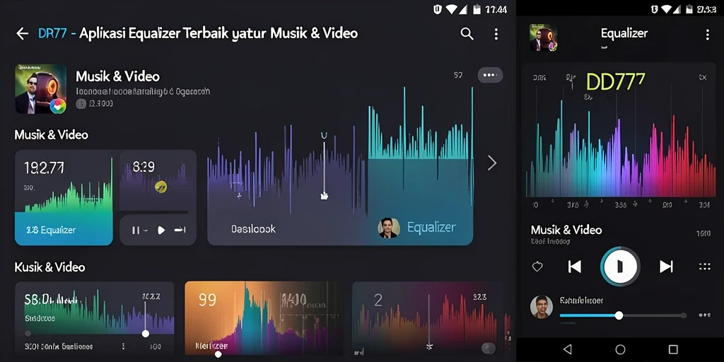 Antarmuka IDR77 dengan kontrol Equalizer yang intuitif.