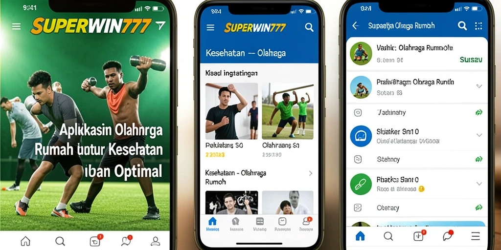 Antarmuka aplikasi SUPERWIN777 menampilkan berbagai program Olahraga Rumah yang menarik.