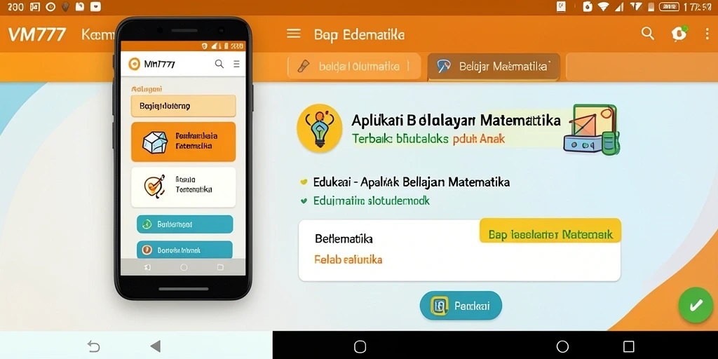 Antarmuka VM777 yang interaktif dan edukatif untuk belajar matematika.