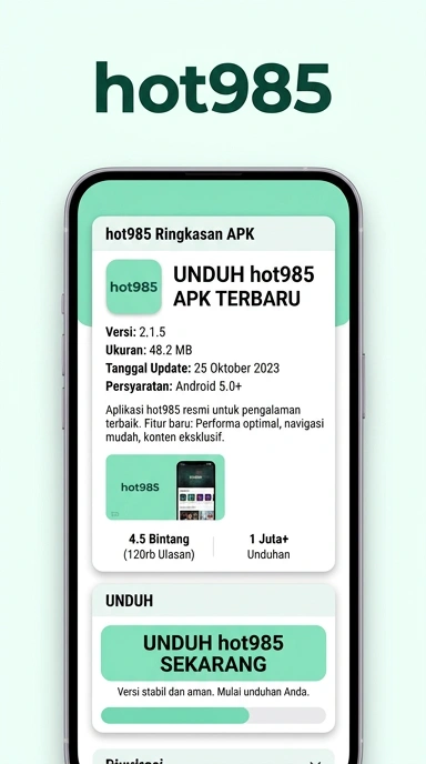 Tampilan halaman APK hot985