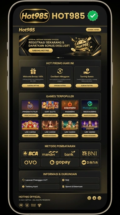 Tampilan kanal resmi hot985